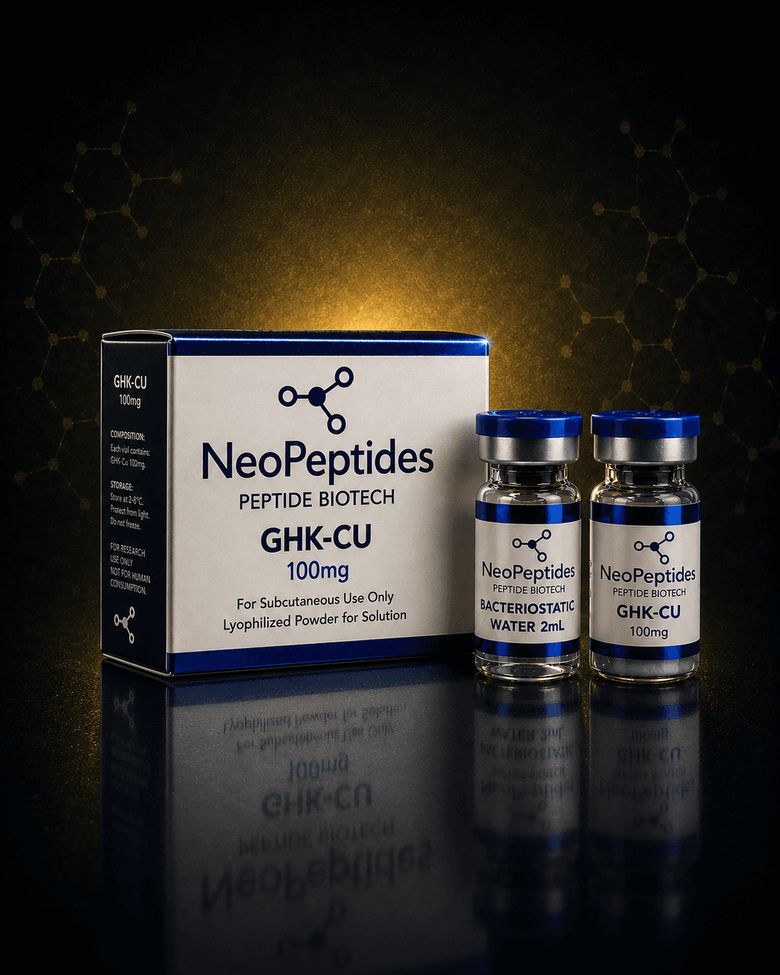 NeoPeptides® GHK-Cu 100mg – Peptídeo Liofilizado